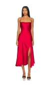 Astr The Label Satin Slipdress In Red