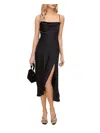 Astr Cowl Neck Midi Dress In Black