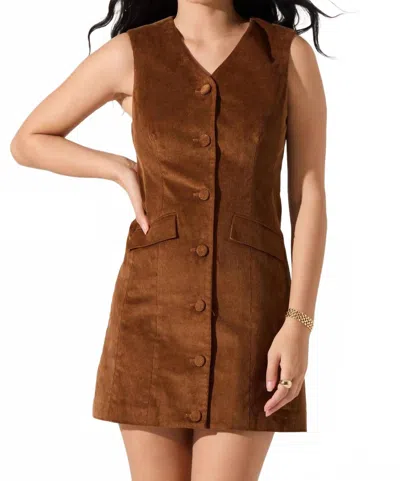 Astr Gisselle Mini Dress In Camel In Brown