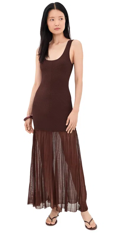 Astr Glena Maxi Dress Brown