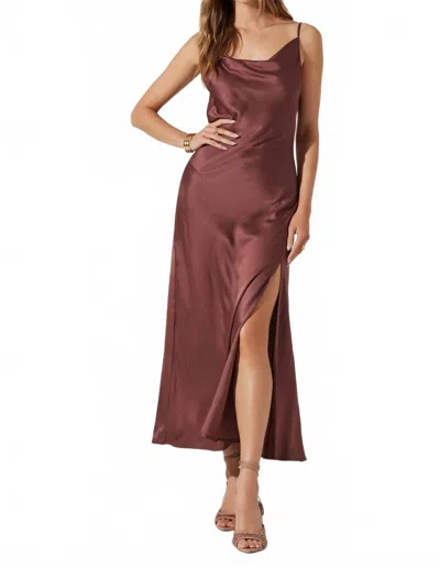 Astr Glynis Dress In Brown