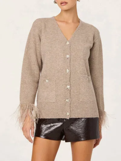 Astr Grie Cardigan In Beige In Neutral