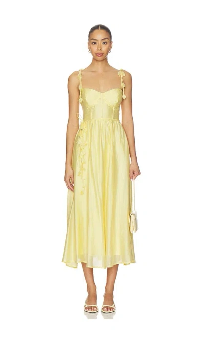 Astr Halcyon Dress In Yellow