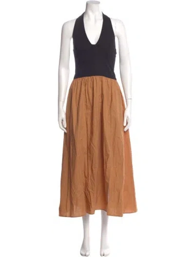 Pre-owned Astr Halterneck Long Dress W/ Tags In Neutral