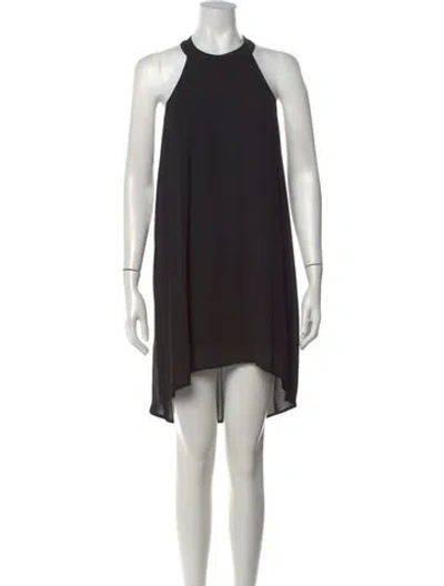 Pre-owned Astr Halterneck Mini Dress In Black