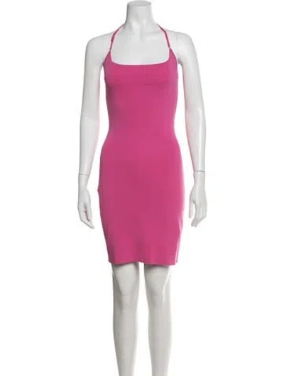 Pre-owned Astr Halterneck Mini Dress In Pink