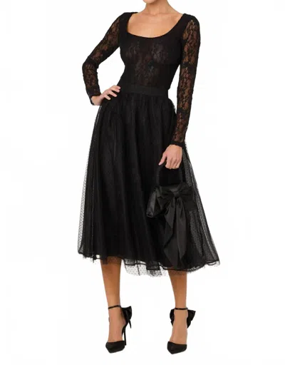 Astr Haniya Lace Bodysuit In Black