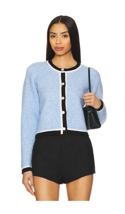 Astr Hattie Cardigan In Baby Blue