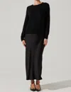 Astr Helene Mixed Media Dress In Black In Black