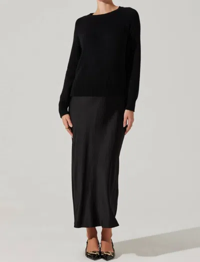 Astr Helene Mixed Media Dress In Black