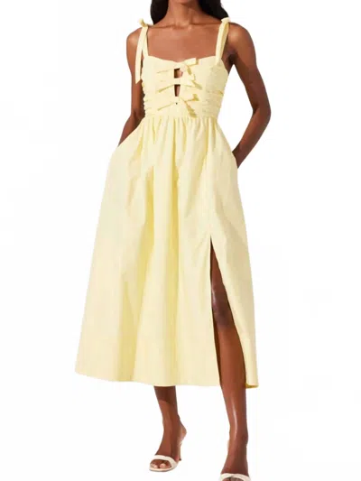 Astr The Label Helia Sleeveless A-line Dress In Butter Yellow