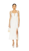 Astr The Label Helia Sleeveless A-line Dress In White