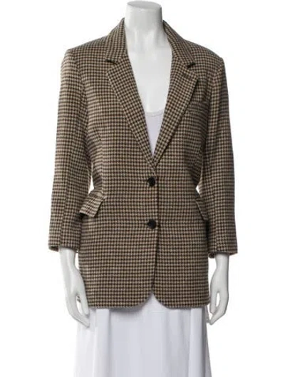 Pre-owned Astr Houndstooth Print Blazer In Neutral
