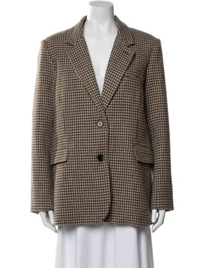 Pre-owned Astr Houndstooth Print Blazer In Neutral