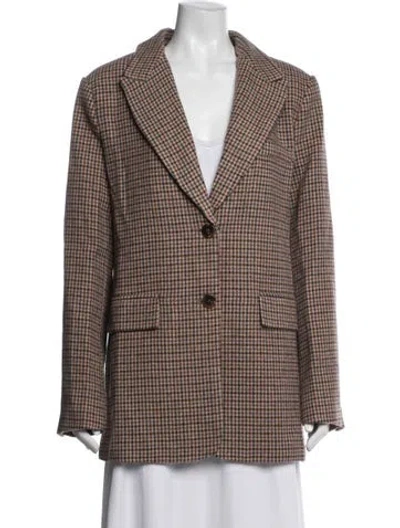 Pre-owned Astr Houndstooth Print Blazer In Neutrals