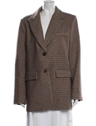 Pre-owned Astr Houndstooth Print Coat In Neutral
