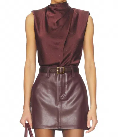 Astr Inaya Sleeveless Top In Dusty Plum In Brown