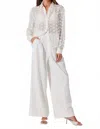 Astr Ioannis 3d Floral Appliqué Shirt In White In White