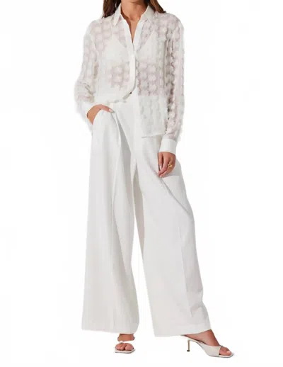 Astr Ioannis 3d Floral Appliqué Shirt In White