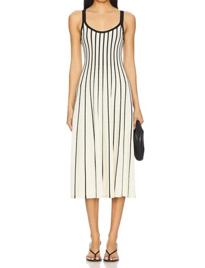Astr Irecia Contrast Sweater Midi Dress In Black