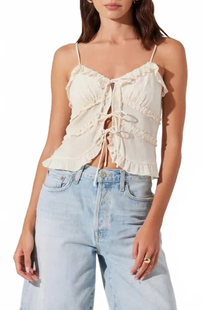 ASTR ISLAH TIE TOP IN BEIGE