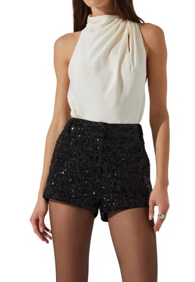 Astr The Label Iza Mock Neck Sleeveless Top In Cream