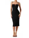 Astr Jayde Midi Dress In Black In Black