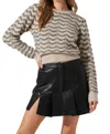 Astr The Label Jaylani Wavy Stitch Sweater In Multi