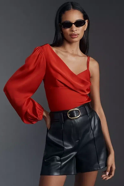 Astr Jenah One-shoulder Top In Red