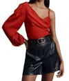 Astr Jenah One-shoulder Top In Red