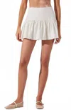 Astr Jenika Drop Waist Mini Skirt In Off White In Neutral
