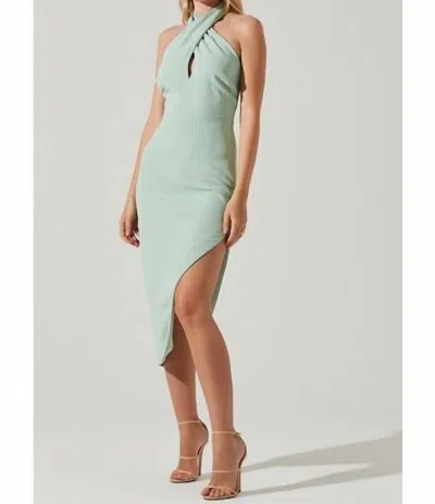 Astr Jodie Dress In Mint In Blue