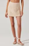 Astr Joly Mini Skirt In Beige In Neutral