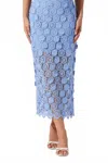 Astr Jonae Crochet Maxi Skirt In Periwinkle In Blue
