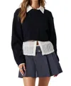 Astr Jorah Sweater In Midnight Navy In Blue