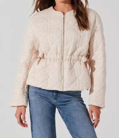 Astr Joslyn Long Sleeve Jacket In Nude Pink In Neutral