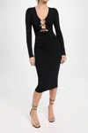 Astr Jovie Midi Dress In Black In Black