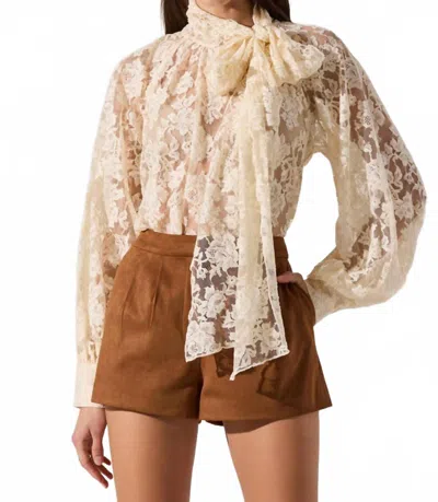 Astr Jude Shorts In Camel In Brown