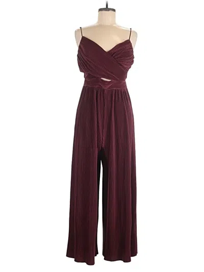 Pre-owned Astr Jumpsuit In Burgundy