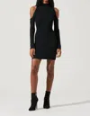 Astr Kade Shoulder Cutout Mini Dress In Black In Black