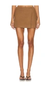 Astr Kaiko Skirt In Dark Khaki In Dark Khaki