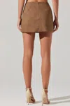 Astr Kaiko Skirt In Dark Khaki In Multi