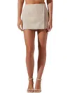 Astr The Label Kaiko Linen Blend Wrap Miniskirt In Gold