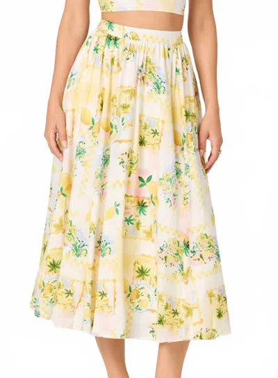 Astr Kaleigh Midi Skirt In Floral In Purple