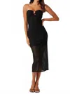 Astr Kasandra Bodycon Midi Dress In Black In Black