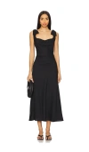 Astr The Label Kateleya Bow Strap Dress In Black