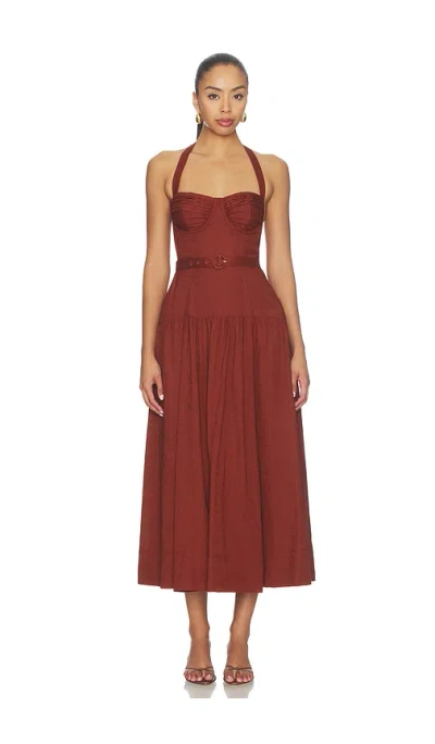 Astr Katinka Dress In Rust