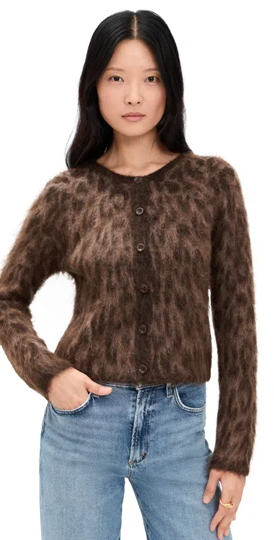 ASTR KATRIA CARDIGAN BROWN CHEETAH PRINT