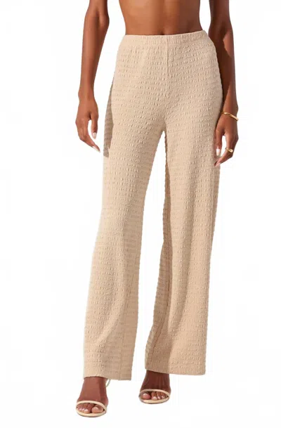 Astr Keir Wide Leg Pant In Natural In White