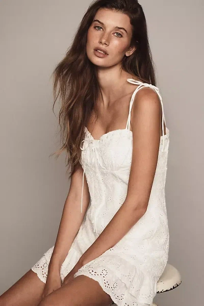 Astr Kelley Lace Mini Dress In White